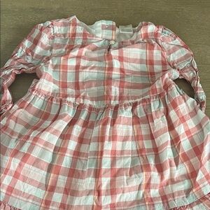 OshKosh B'gosh Pink and White Plaid Kids Casual Dress